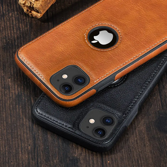 Solid Color PU Leather Case For iPhones